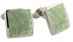 Sterling Green Paisley cufflinks