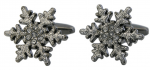 Gunmetal Snowflake cufflinks