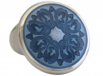 Beautiful Sterling silver blue floral cufflinks