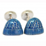 Blue Wooly Hat Cufflinks are fun for holiday celebrations