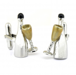 Sterling Silver Champagne Cufflinks