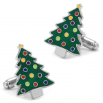 Green Christmas Tree Cufflinks