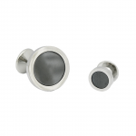 Round Hematite Stud Set