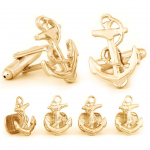 Gold Finish Anchor Stud Set