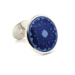 Royal Blue Floral Design BAADE II Cufflinks