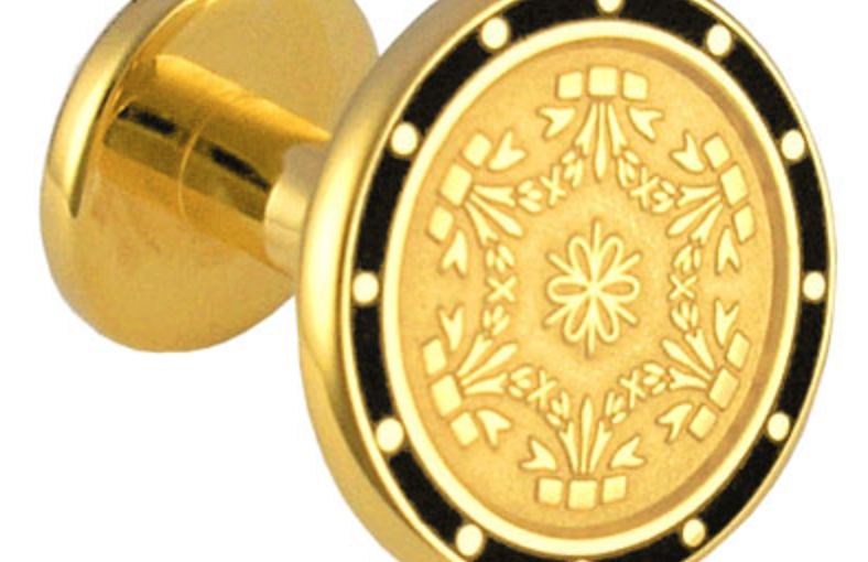 Gold French Floral BAADE II Cufflink