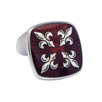 Burgundy Fleur Di Lis BAADE II Cufflink