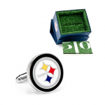 Silver Finish Pittsburgh Steelers Cufflinks