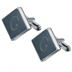 Grove Black Matte Engravable Cufflinks - great Valentine's Day gifts