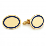 Blue Borders Vermiel Engravable Cufflinks - perfect for Valentine's Day