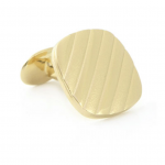 18KT Vermeil Diagonal Striped Cufflinks by David Donahue