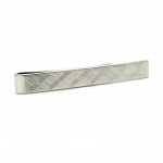 Engraved Sterling Tie Slide by David Donahue