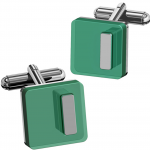 Green Lunel Acrylic Cufflinks