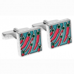 Green and Red Chili Pepper Cufflinks