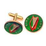 Ireland's Harp Coin Cufflinks