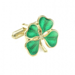 4 Leaf Clover Cufflinks (Emerald Green)