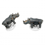 Moving Rhino Cufflinks