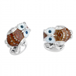 Sterling & Sapphire Owl Cufflinks