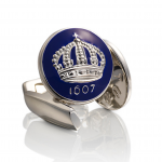 Royal Blue Crown Cufflinks by Skultuna