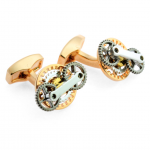 Tateossian Rose Gold Gear Trio Cufflinks