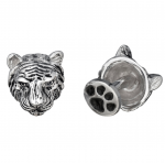 Sterling Tiger Head Cufflinks by Robin Rotenier