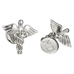 Sterling Caduceus & MD Cufflinks by Robin Rotenier