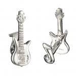 Sterling Bass Guitar & Note Cufflinks by Robin Rotenier