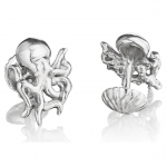 Octopus and Shell Cuff Links by Robin Rotenier