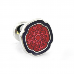 Crimson French Floral Cuff Links - perfect for Valentine's Day