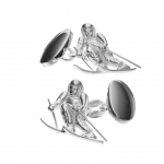 Sterling Skier Cufflinks for the Olympics
