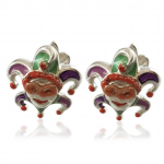 Sterling Silver Mardi Gras Mask Cufflinks