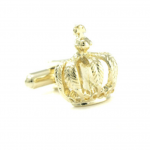 Gold Plated Crown Cufflinks