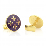 Skultuna Bruk Fleur De Lis Cufflinks (Purple)