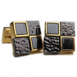 Contrasting Textured Hematite Cufflinks