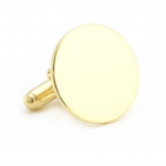 Classic Round Vermeil Engravable Cufflinks