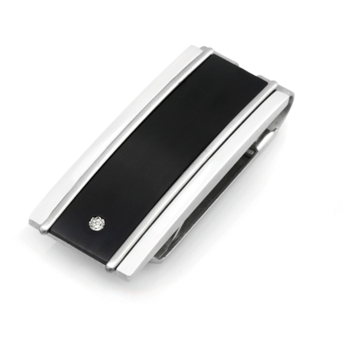 Titanium & Diamond Money Clip