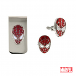 Spiderman Cufflinks & Money Clip Set