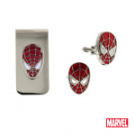 Spiderman Superhero Cufflinks & Money Clip Set