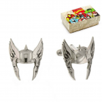 Silver Thor Superhero Helmet Cufflinks