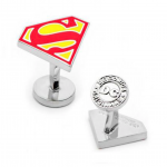 Enamel Superman Shield Cufflinks