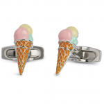Rainbow Ice Cream Cone Cufflinks by Simon Carter