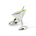 Martini with Green Olive Cufflinks