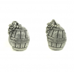 Pewter Wine Barrel Cufflinks