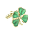 4 Leaf Clover Cufflinks (Emerald Green)