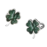 Green Onyx Four Leaf Clover Cufflinks