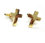 Gold Plated Cross Cufflinks