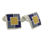 Sterling Yellow Inlay Cufflinks