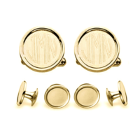 Engravable Gold Stud Set