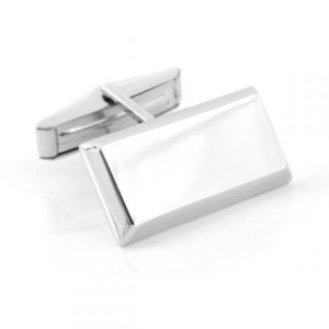 Sterling Engravable Rectangle Cufflinks