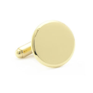 Vermeil Beveled Edge Engravable Cufflink